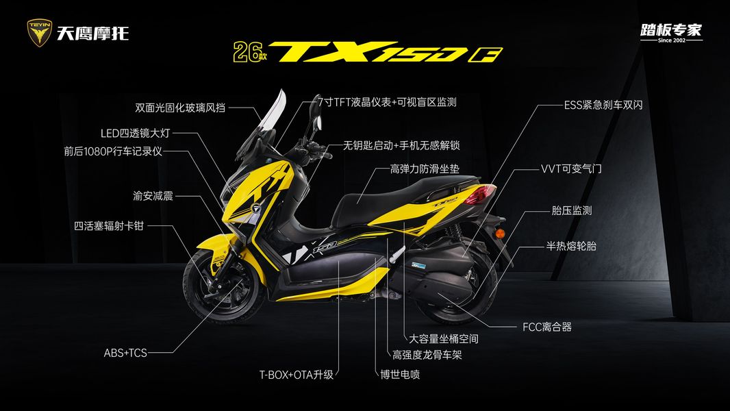 天鹰2026款TX150F与TX250F全维升级，这才是万元级最强动力+安全天花板