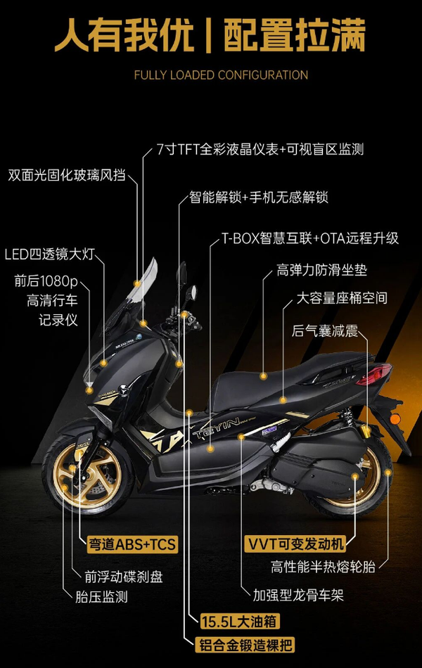 2026款天鹰TX150F黑金版上市，150踏板卷出新高度！