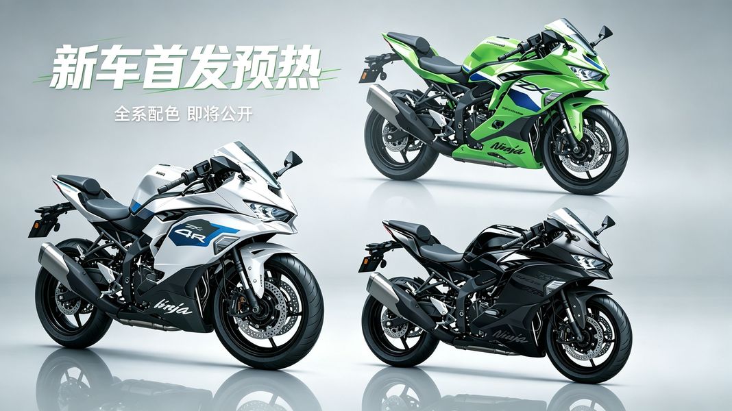 4寸、7寸 定了！2027款川崎ZX-4R新配色曝光，白+黑+绿三色可选，国内依旧5.98万起？
