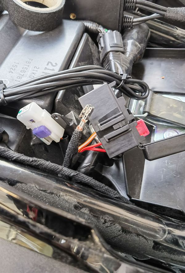 铃木dl250换led大灯,acc接线,装射灯.