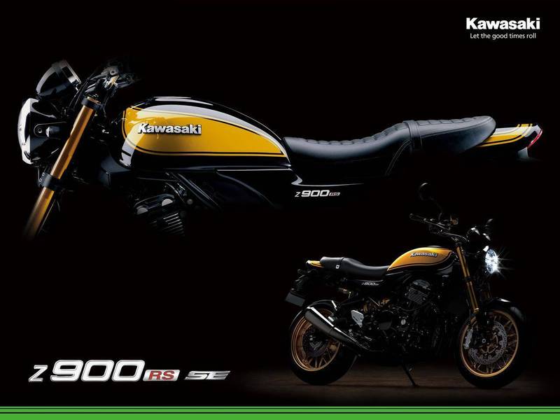 金叉黄轮2022欧版川崎z900rsse复古街车