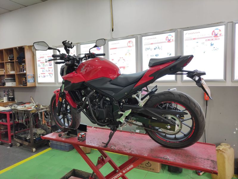 本田cb400f两个月900多km首保记录