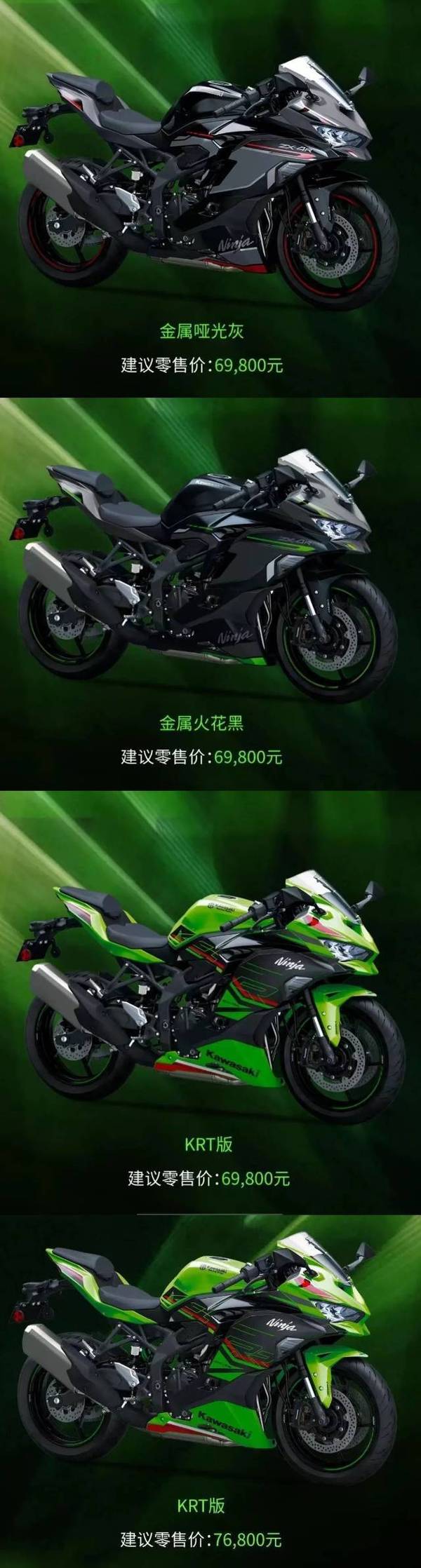 大茂车型也开始疯狂内卷？川崎四缸仿赛ZX-4R 正式发布，售价6.98