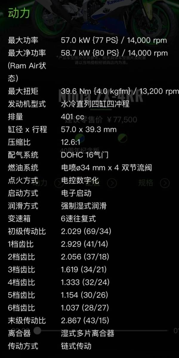 40周年纪念版川崎ZX-4R上市，世界顶级小排量四缸仿赛，售价7.75万元！