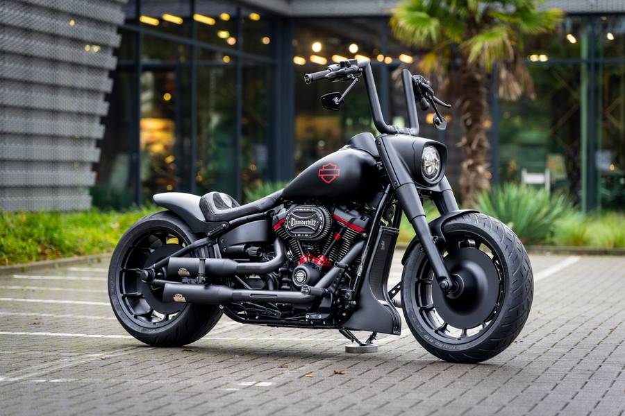 "dark inferno" 哈雷fat boy改装欣赏