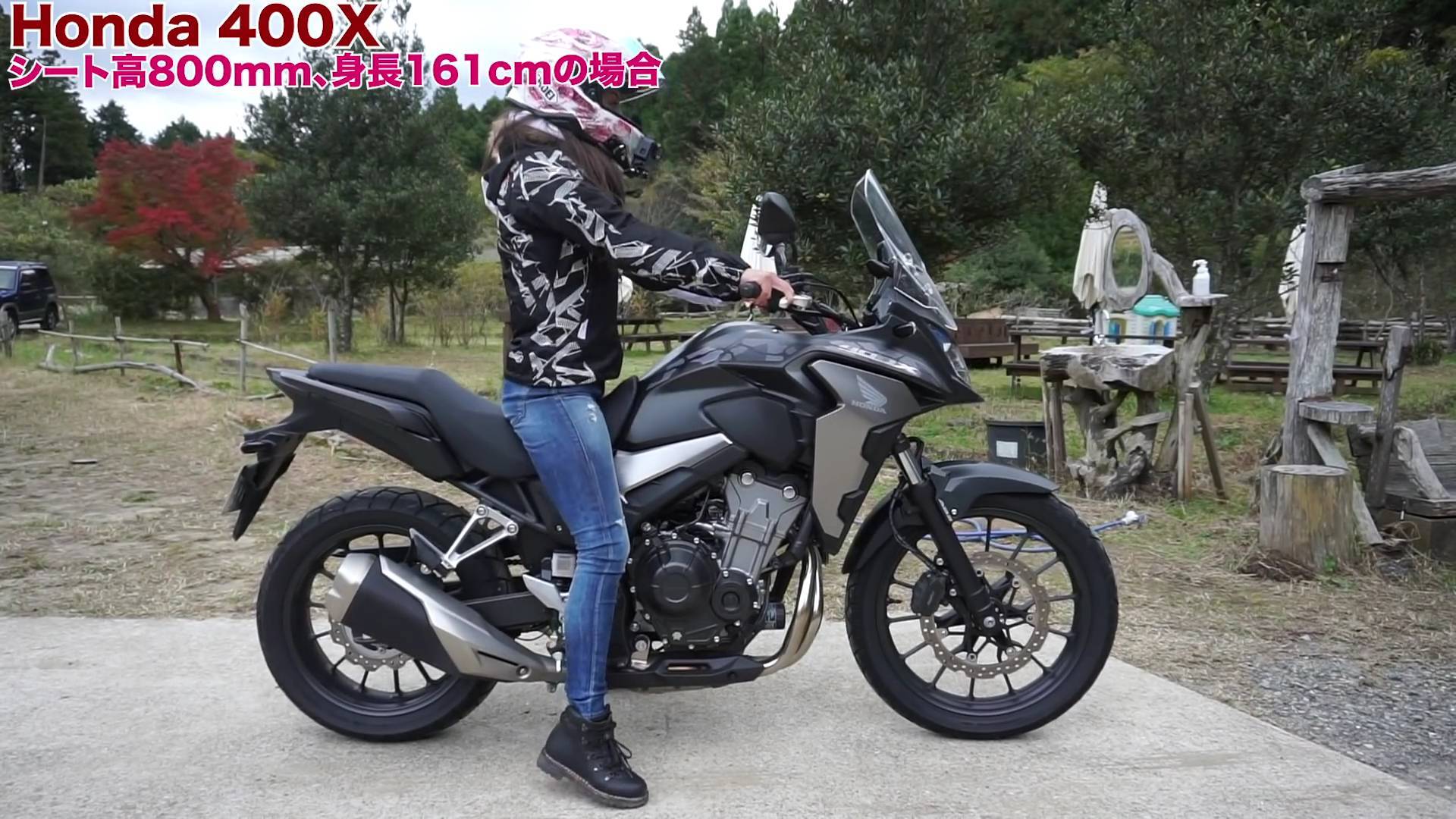 日本妹子试驾hondacb400x小个子也能完美驾驭